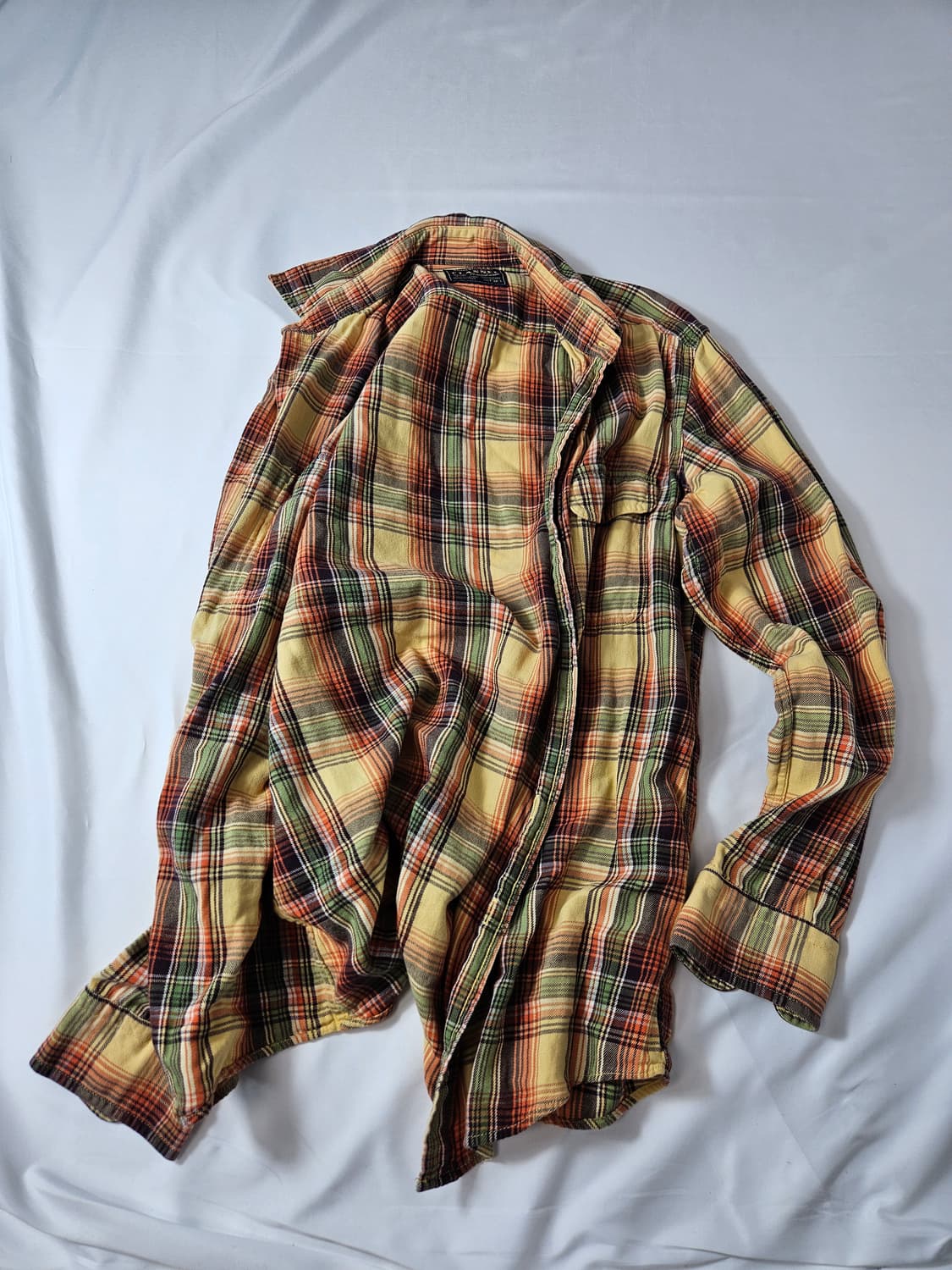 유니클로 jp 퓨어코튼 플란넬 체크 셔츠 빈티지 M 상품이미지5