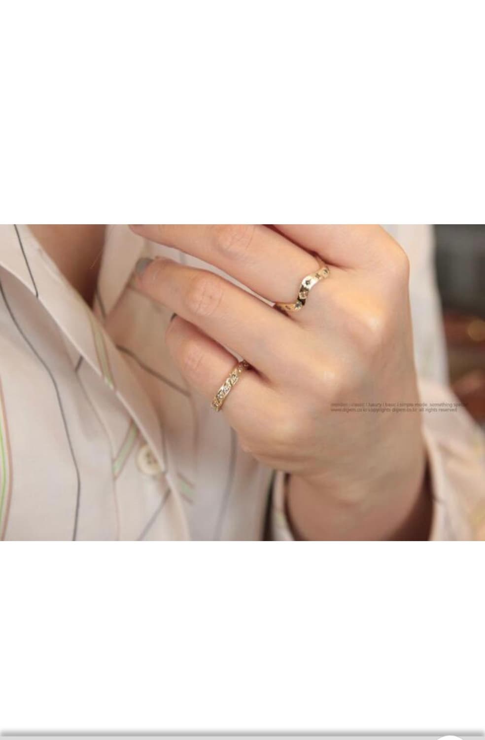 14k 꼬냑다이아 애끼반지 상품이미지3