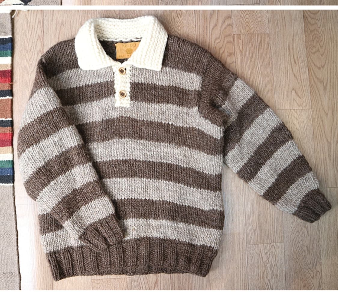 
캐나다 핸드메이드 양모100% 인디언 코위찬 럭비 스웨터  상품이미지3