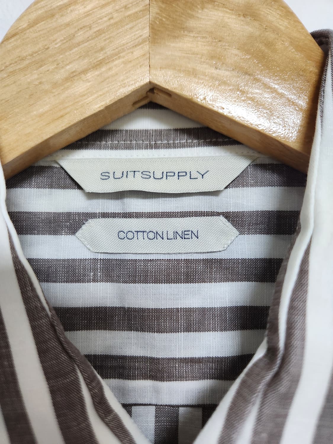 수트서플라이SuitSupply 린넨 스트라이프 셔츠 M - S206 상품이미지4