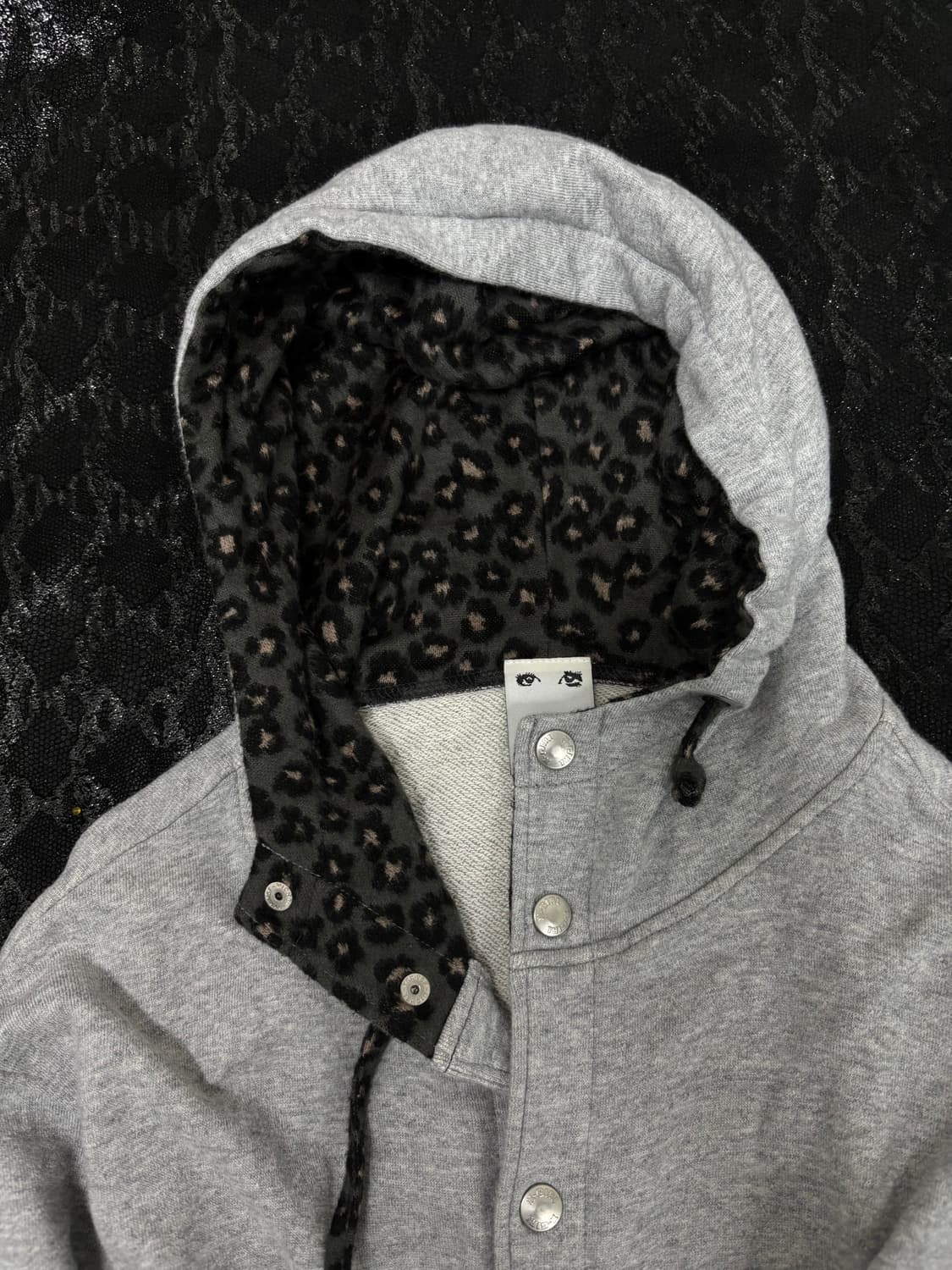 “X-gril” Leopard Hoodie Detail Grey Jack 상품이미지4