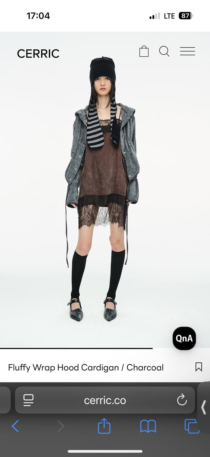 Cerric 세릭 Fluffy Wrap Hood Cardigan 상품이미지4