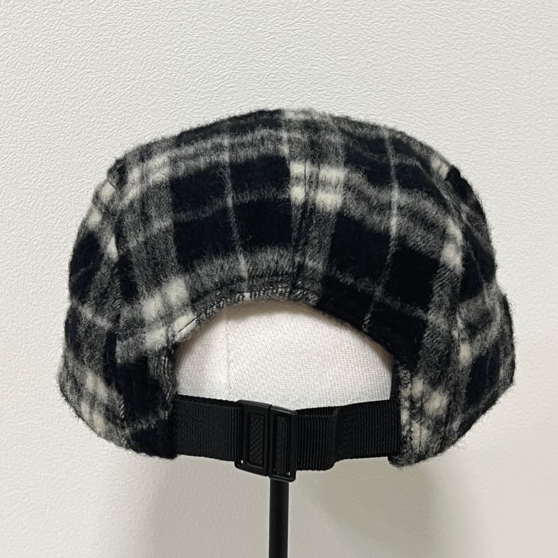 슈프림 2007 울 글랜 체크 캠프캡 블랙 상품이미지3