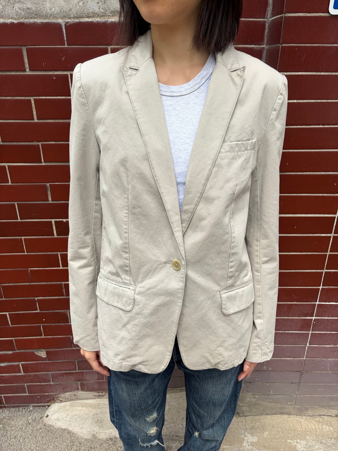 Zadig&Voltaire 미니멀 베이지 블레이저 M 상품이미지4