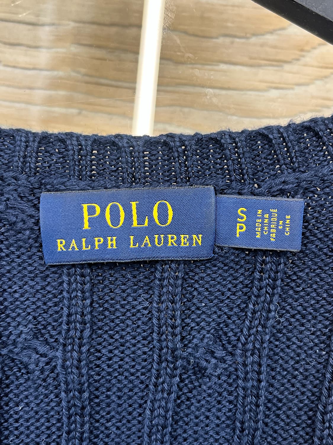 폴로 랄프 로렌 브이넥 네이비 케이블 니트 상품이미지4