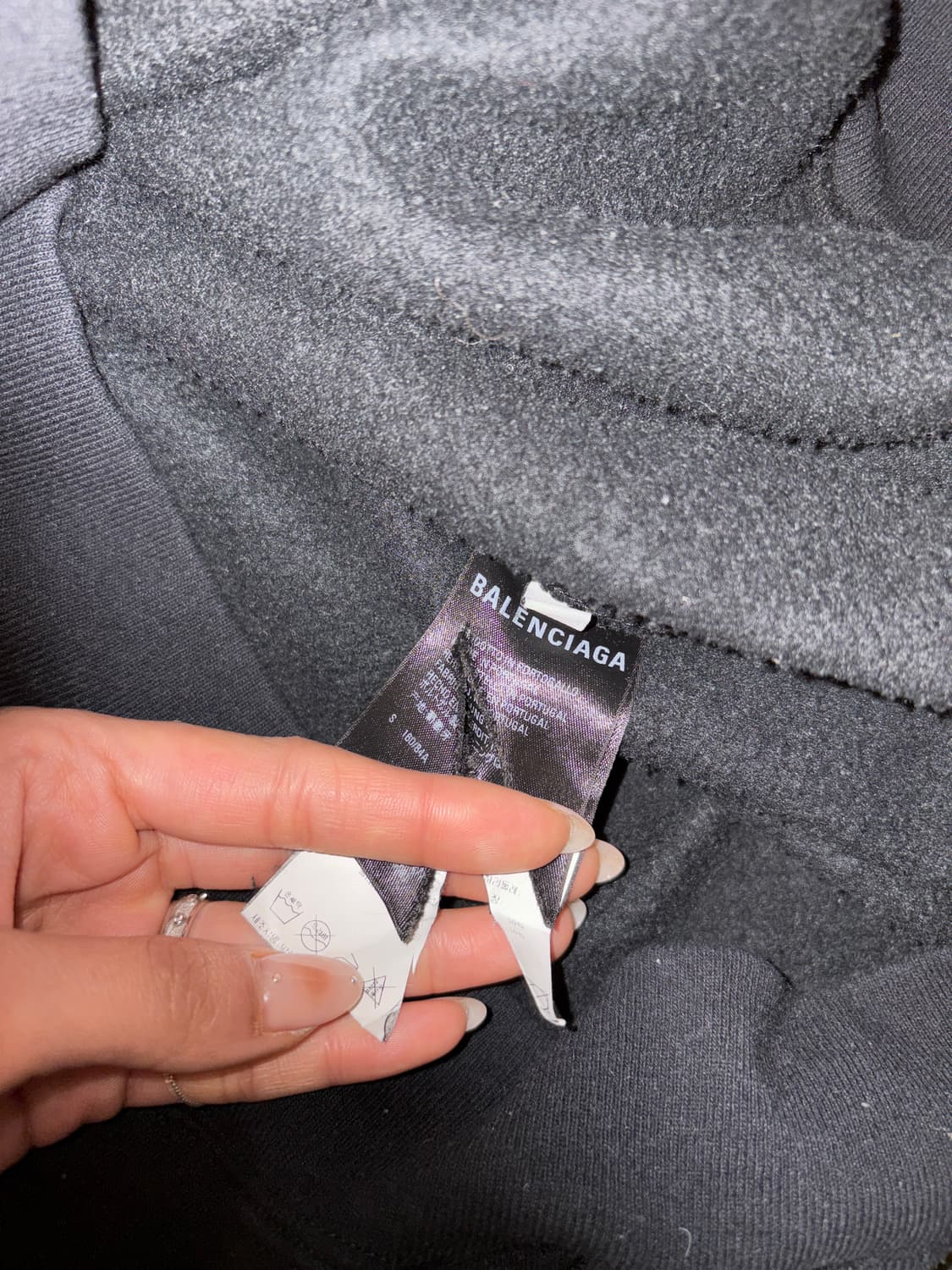 발렌시아가 랭귀지 로고 후드티 상품이미지2