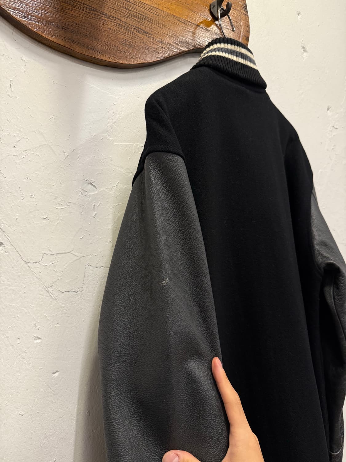 (M) J.PRESS 제이프레스 Leather Arm Varsity Ja 상품이미지6