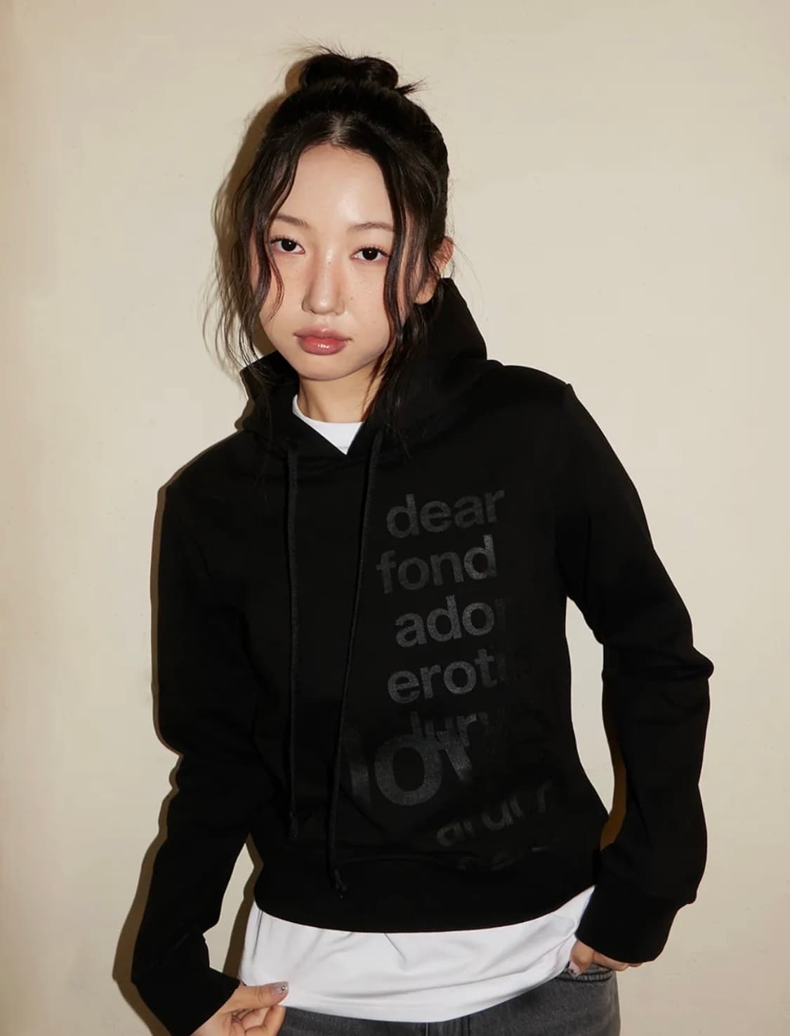 오피쉬 레터링 후드티 상품이미지1