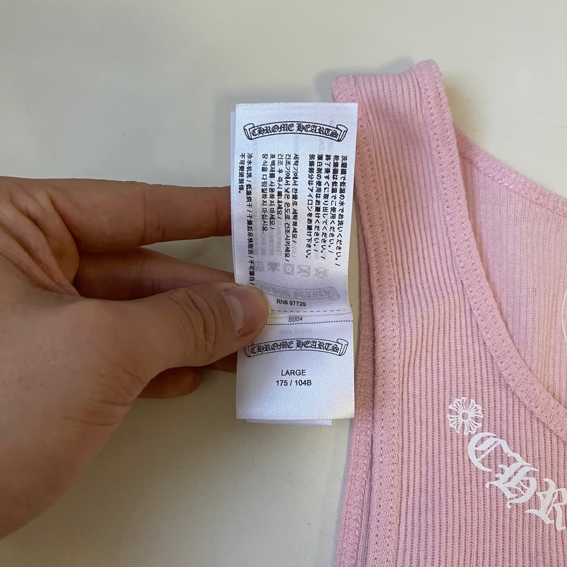 [L] 크롬하츠 러브유 스크립트 탱크탑 핑크 상품이미지8