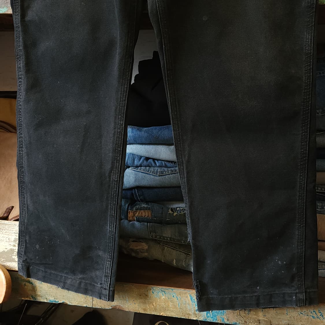 칼하트 싱글니 카펜터 워크팬츠 블랙 칼하트 블랙 36x30 상품이미지4