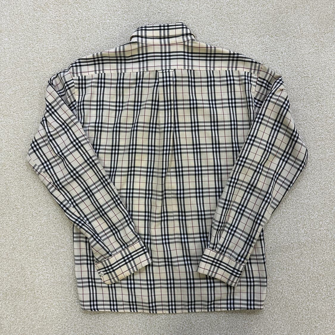 L 고급 체크 긴팔셔츠 (단추1개x)  0317D 상품이미지3