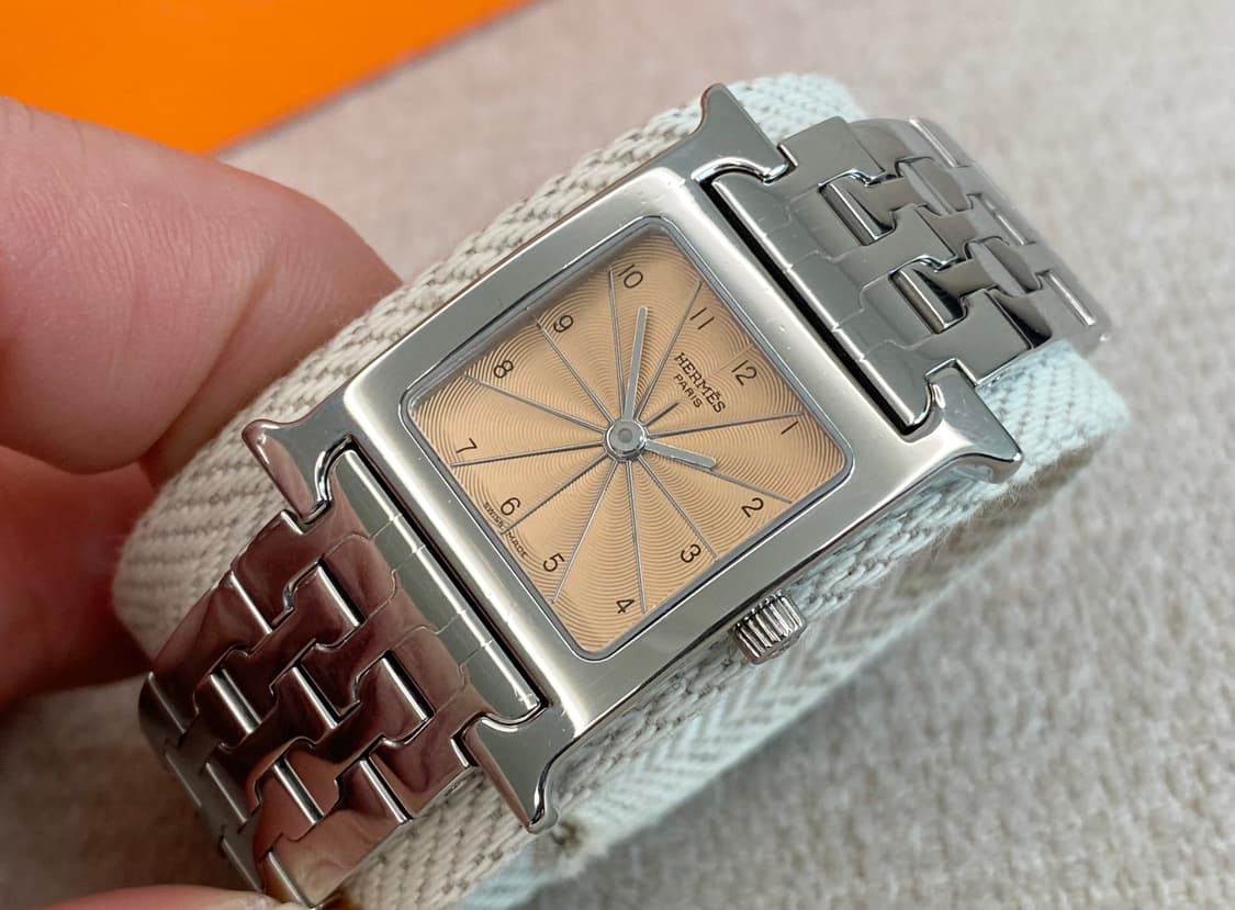 에르메스 H아워 1.210 인디핑크 스틸 여성용 쿼츠 PM 사이즈 상품이미지7