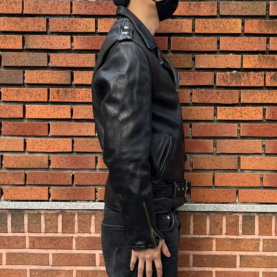 Schott 퍼펙토 더블 라이더 자켓 (100) 상품이미지10