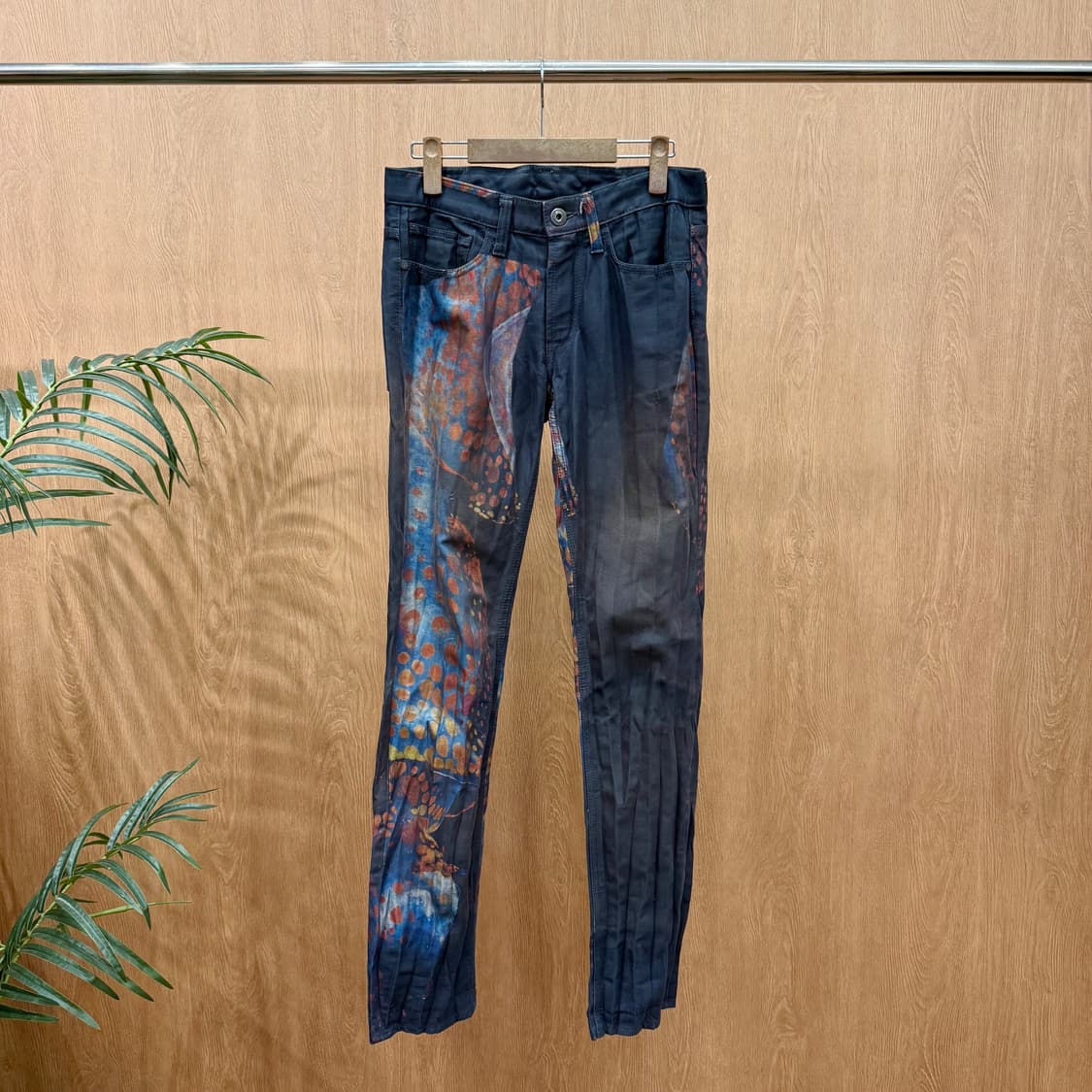 이세이미야케 맨 멀티 패턴 프린팅 유니크 아트 그래픽 팬츠 상품이미지1