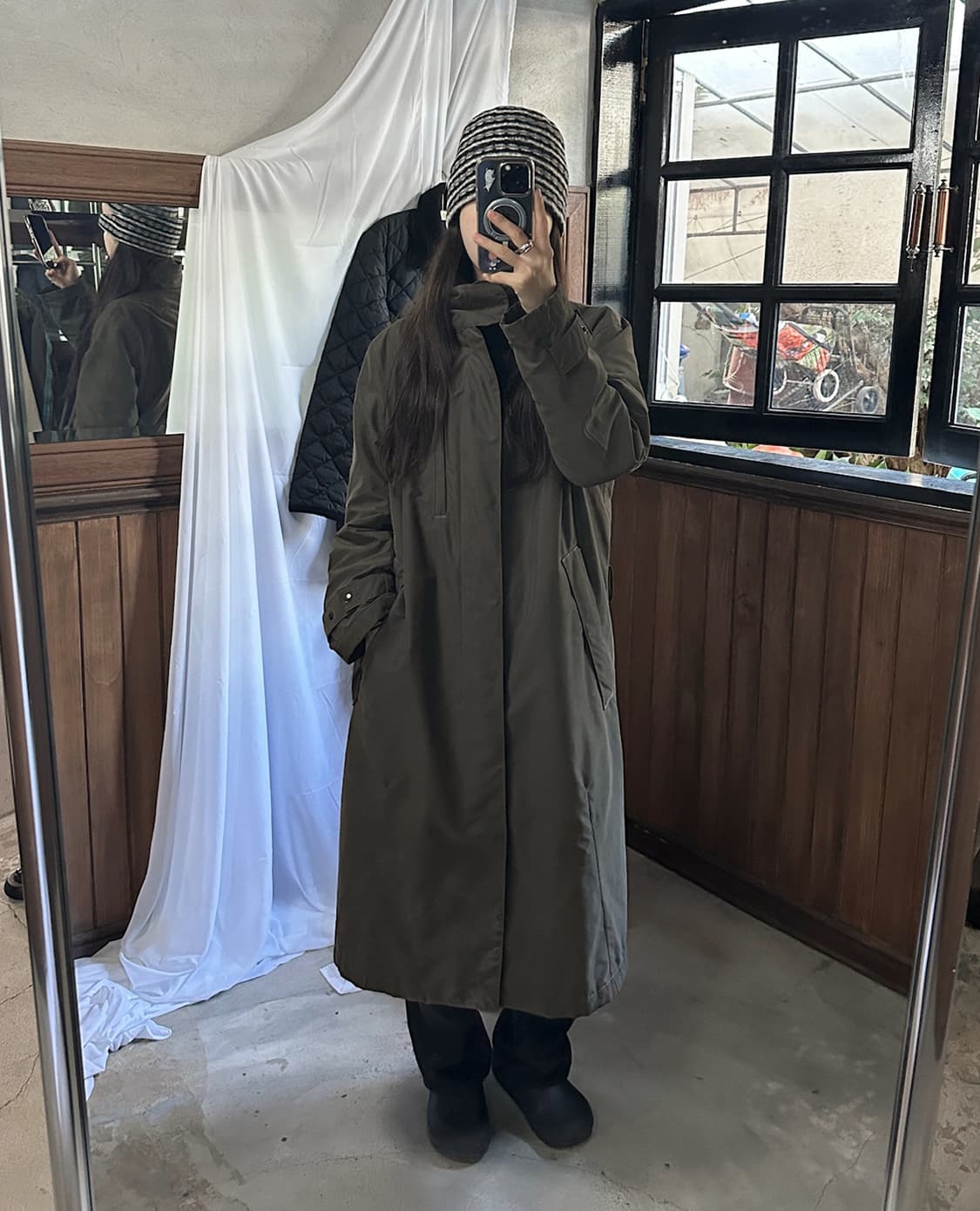 ALLEGRI quilted long jacket 상품이미지2