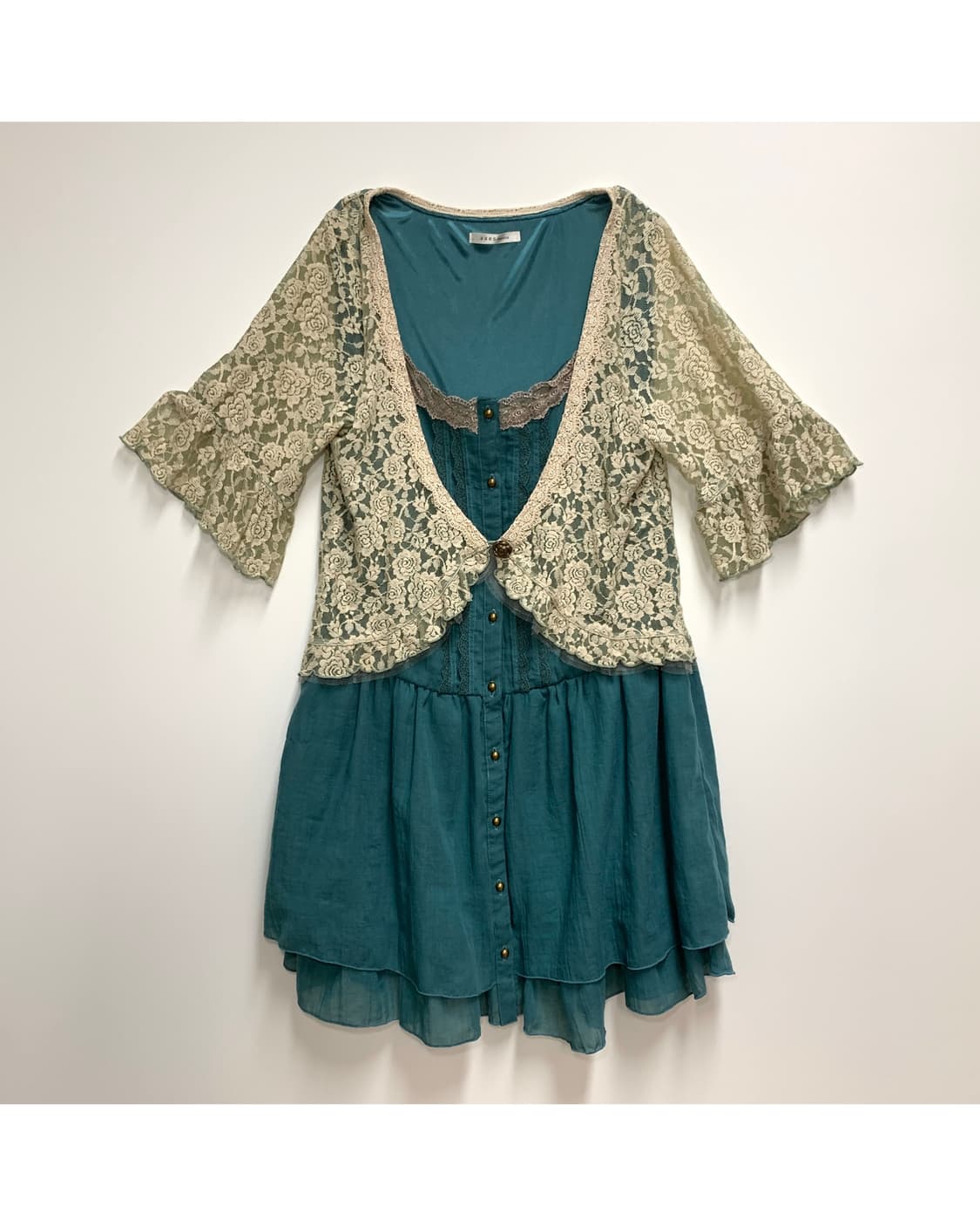 axes femme 민트 로즈 레이스 튜닉 원피스 상품이미지1