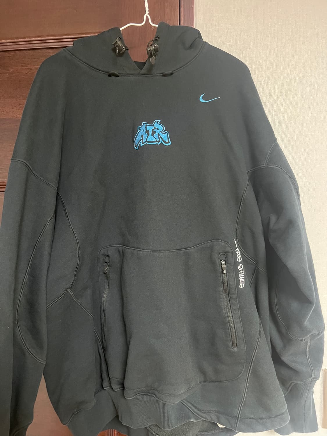 나이키 오프화이트 nrg 플리스 후드 블랙 아시아  상품이미지2