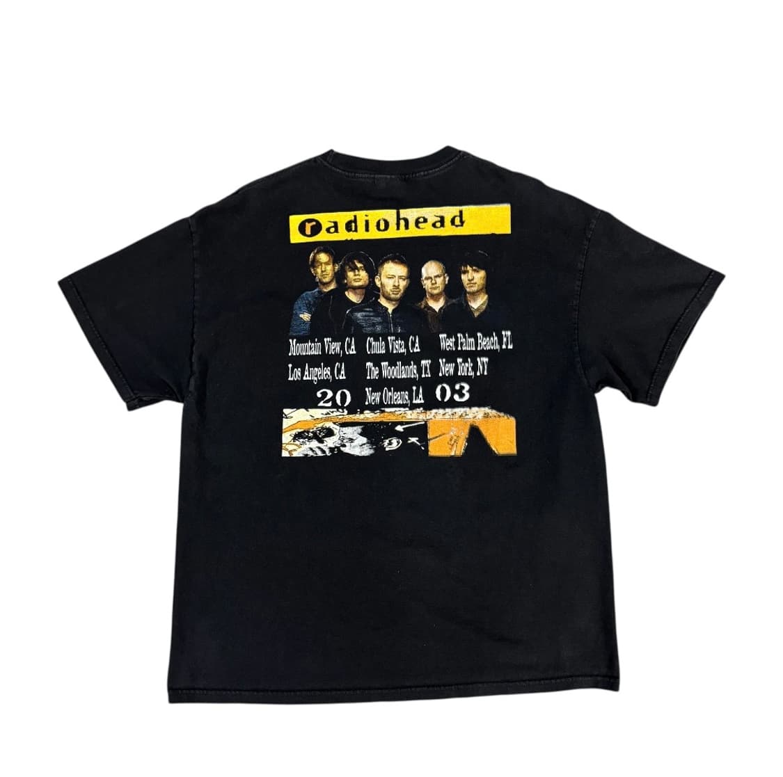 빈티지 2003 Radiohead 라디오헤드 투어 티셔츠 상품이미지2