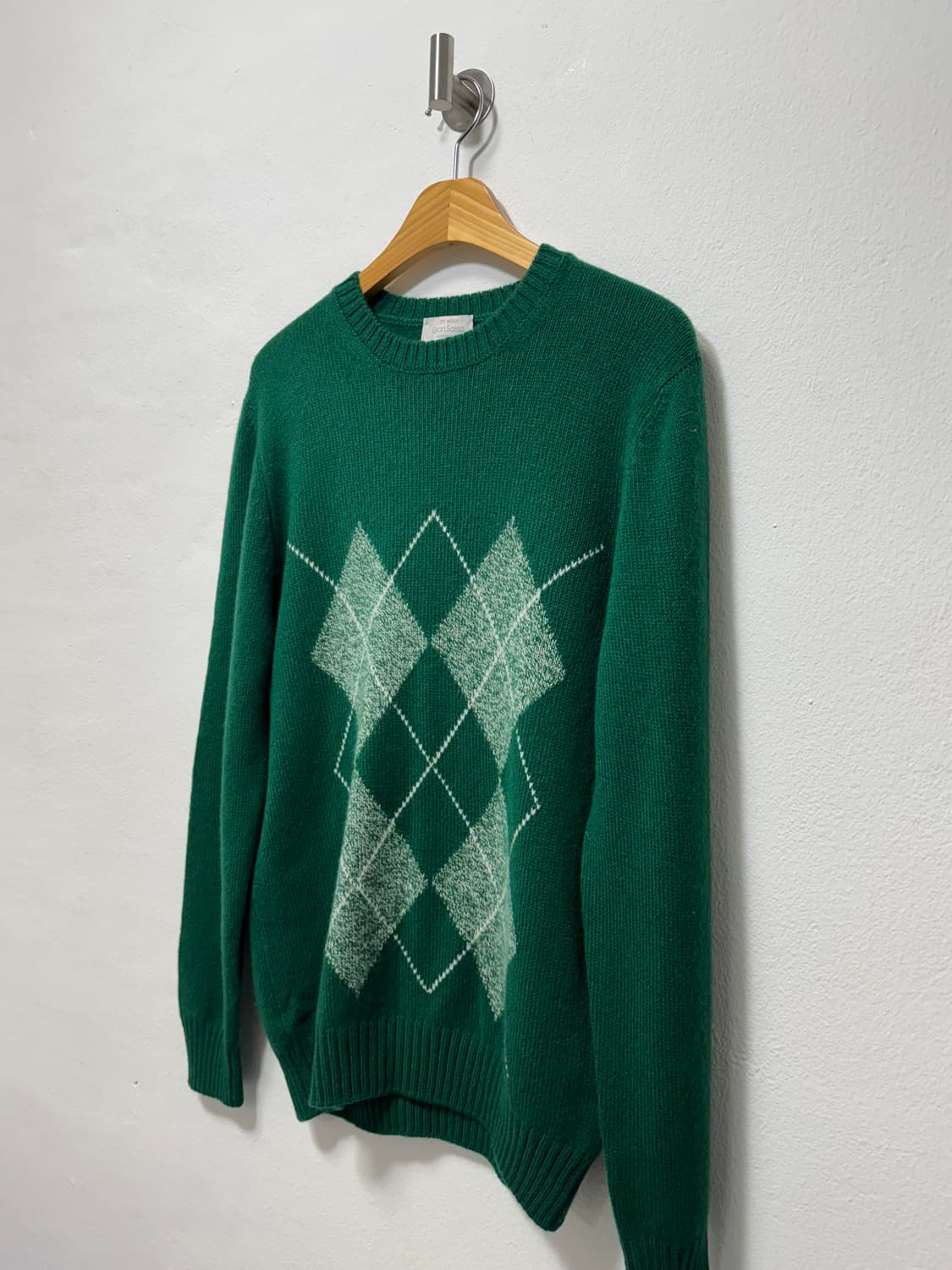 Gran Sasso 아가일 패턴 니트 그린 상품이미지2