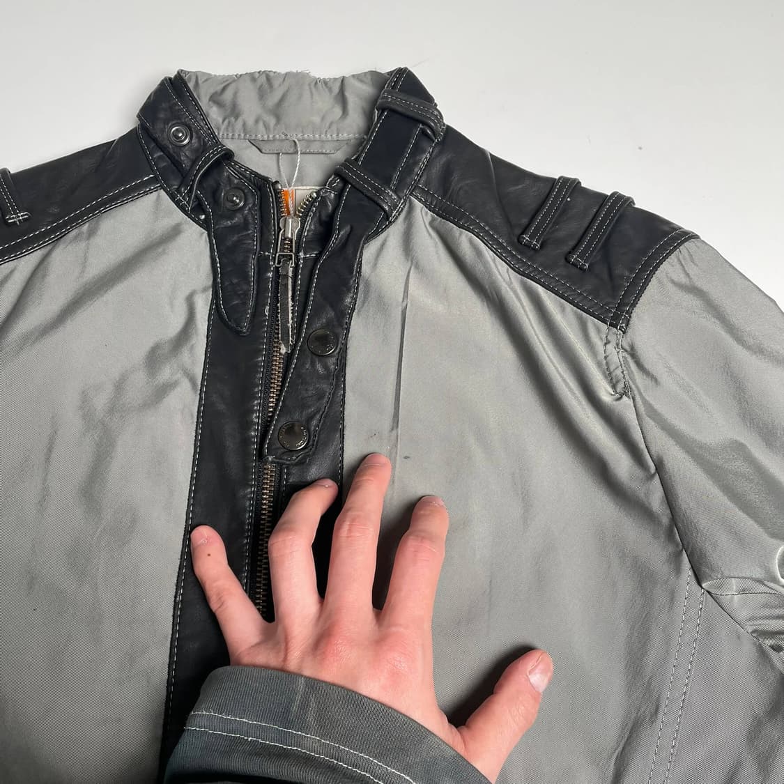 Ez by zegna 나일론 레더 자켓 상품이미지4