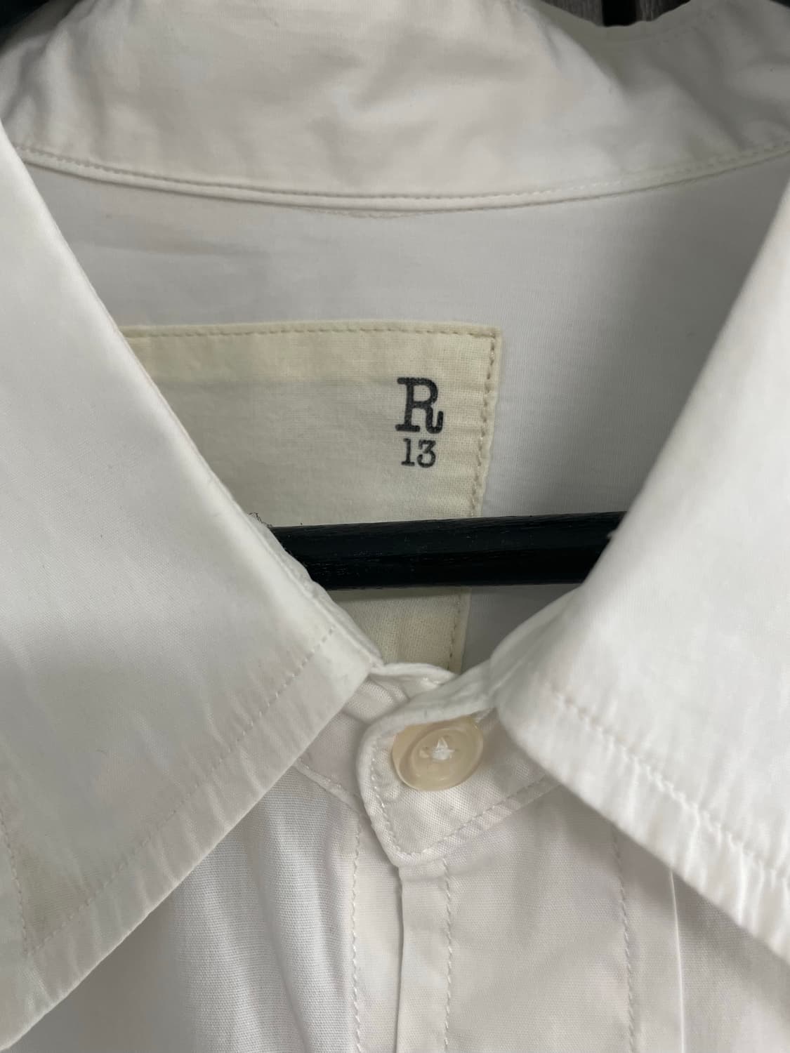 R13 화이트 오버핏 가오리 셔츠 M 상품이미지2