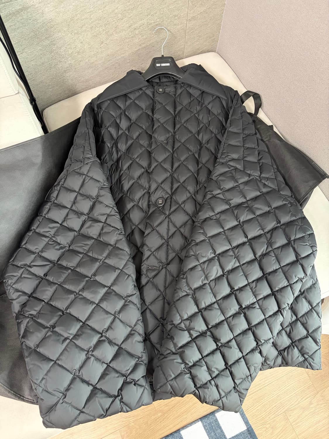 [1] 라프시몬스 21fw 퀼팅 패딩 자켓 상품이미지2