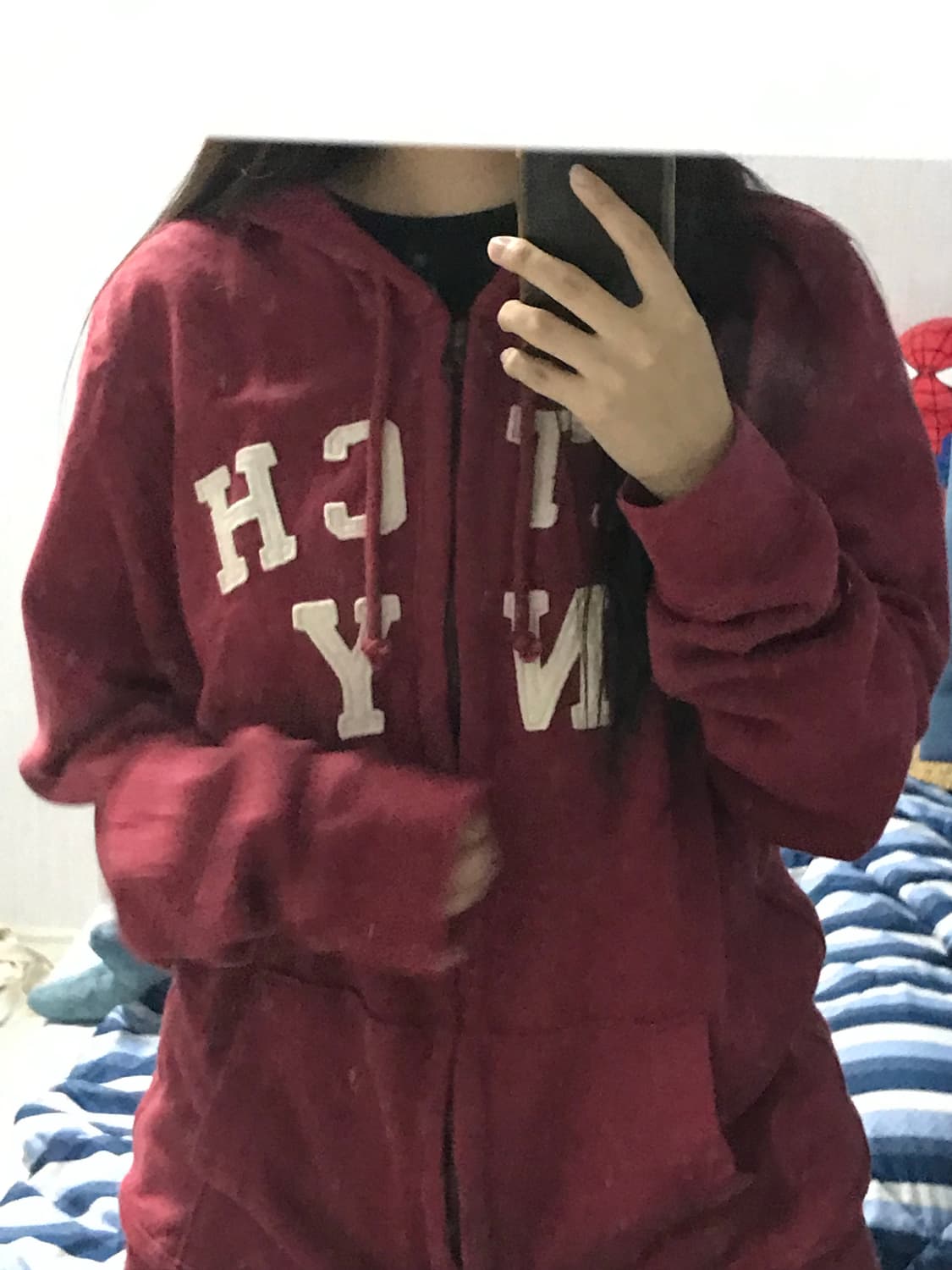 (무배) 아베크롬비 버건디 후드집업 상품이미지3