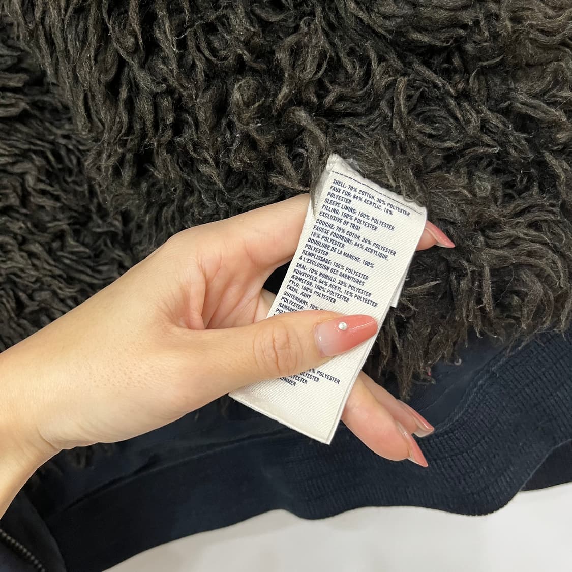 아베크롬비 브라운 양털안감 네이비 후드집업 상품이미지8