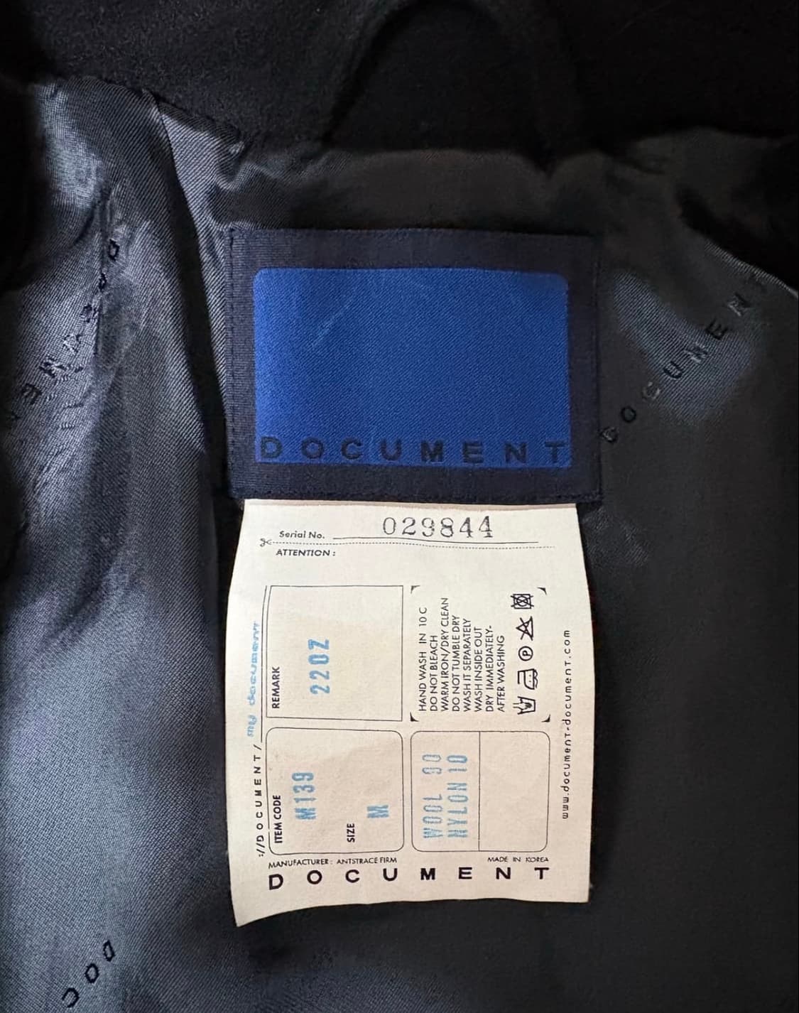 도큐먼트 울마린 코트 M 상품이미지3