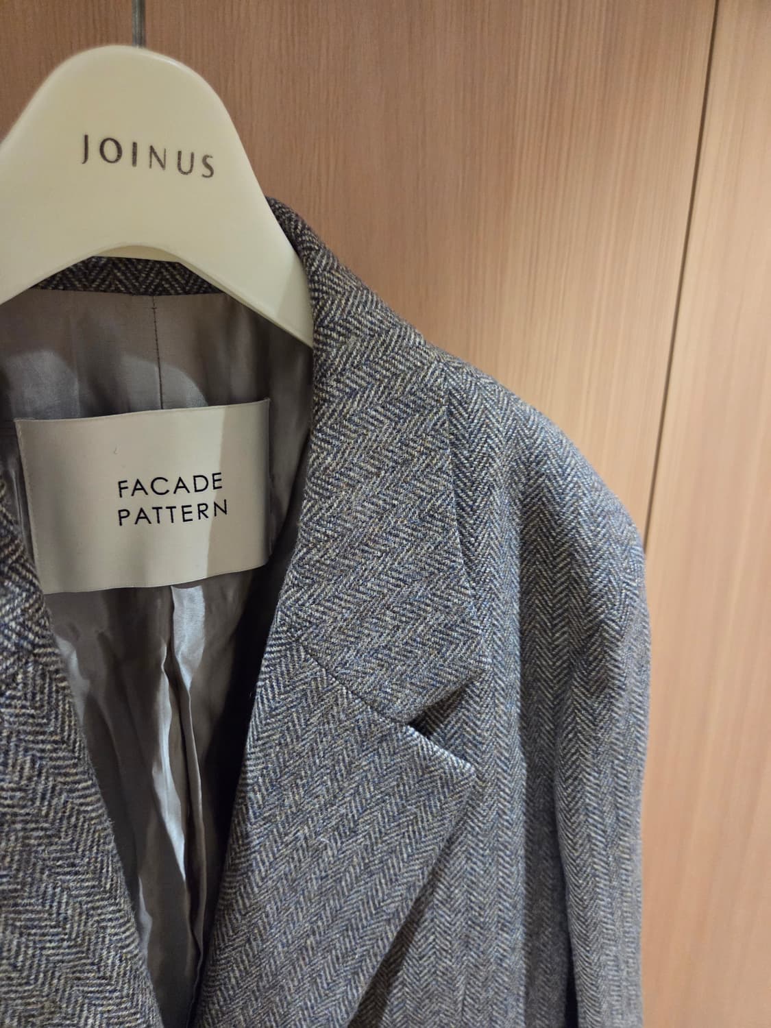 파사드패턴 헤링본 울 자켓 상품이미지4