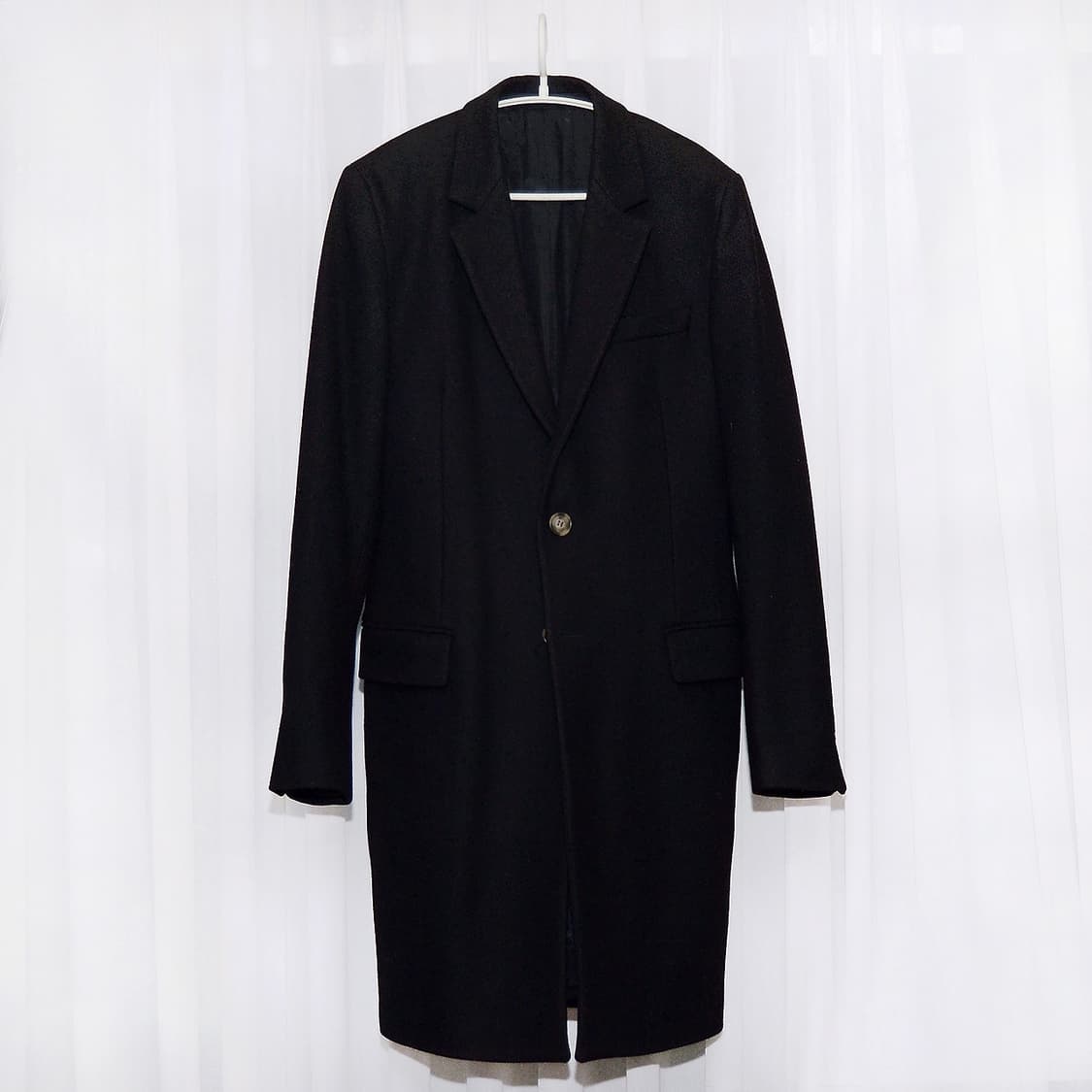 아미 (ami) 블랙 퓨어울 클래식 싱글 코트 (48 / 95-100) 상품이미지1