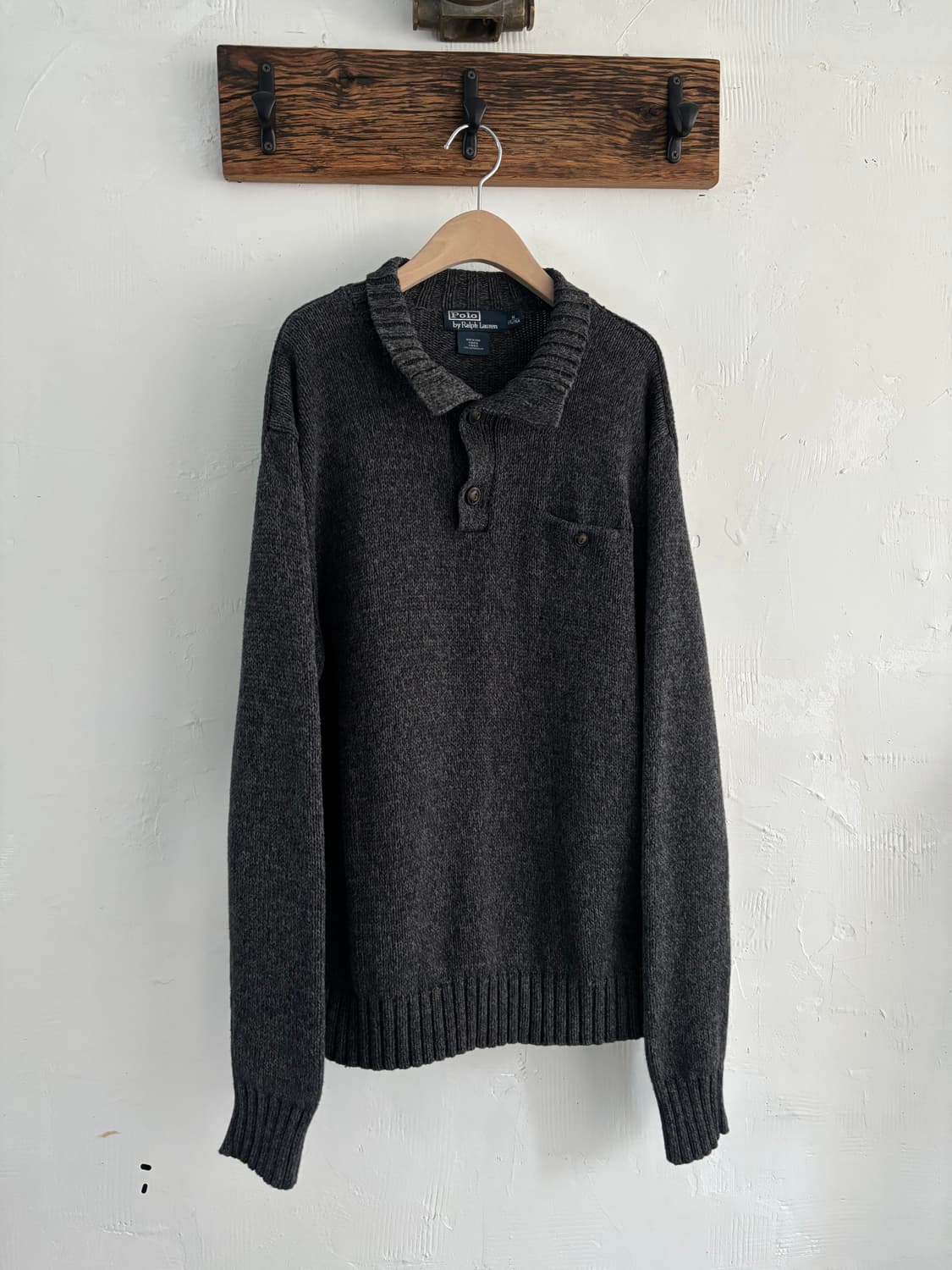 Polo 폴로 랄프로렌 차콜 하이넥 포켓 니트 상품이미지2