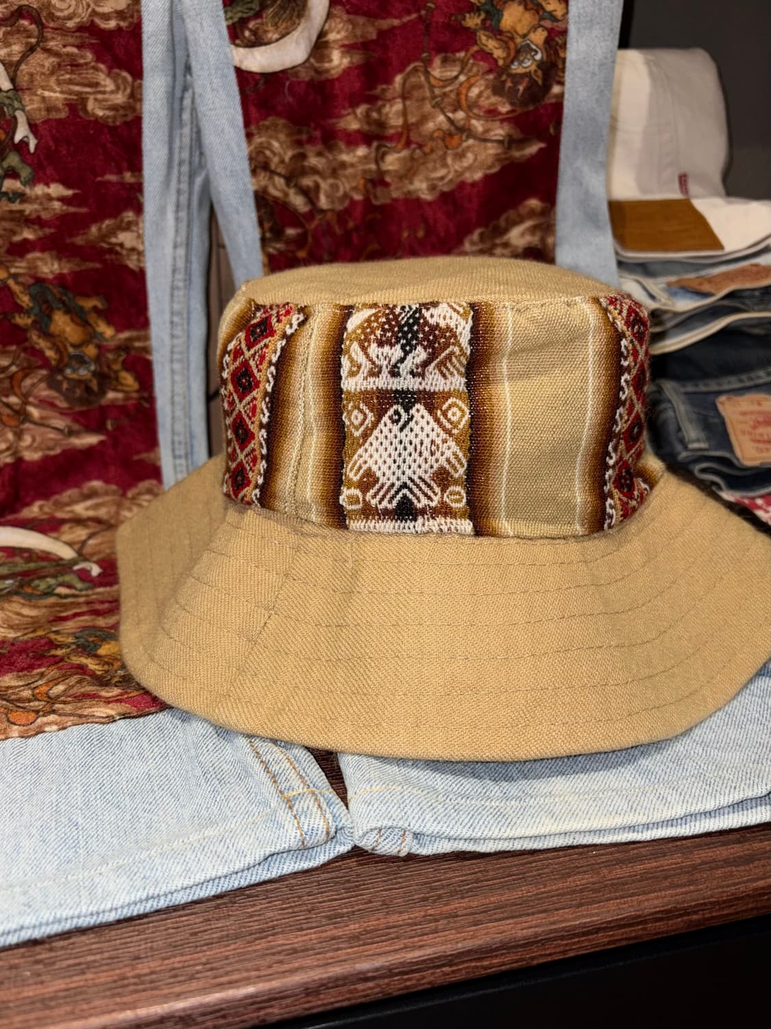 빈티지 나바호 디테일 버킷햇 상품이미지1