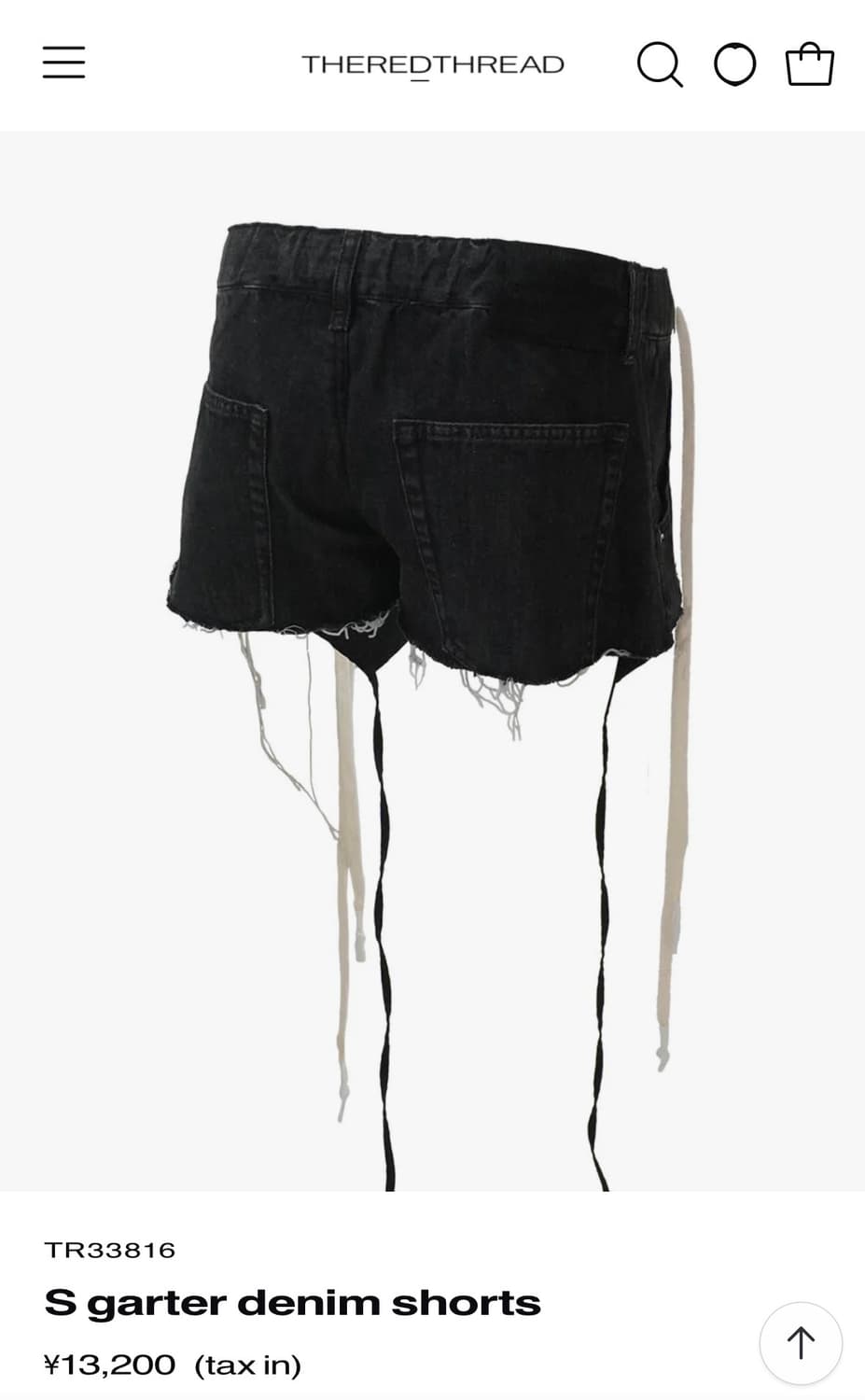 theredthread S garter denim shorts 상품이미지2