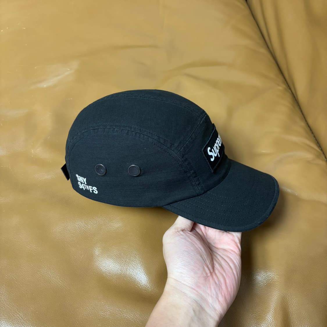 슈프림 캠프캡 모자 박스로고 22FW 밀리터리 블랙 상품이미지3