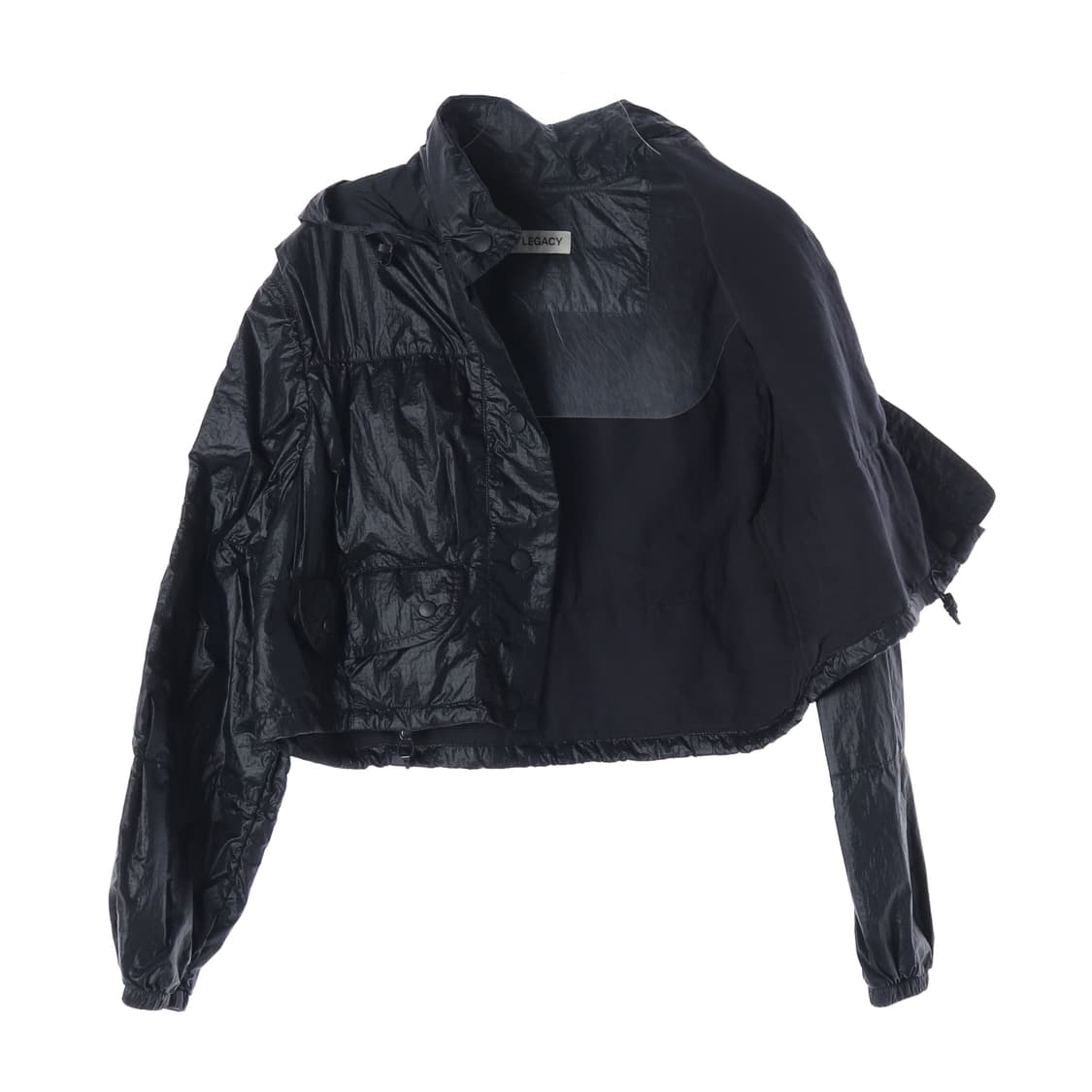 아워레가시 크롭 엑스헤일 푸파 테크 친츠 립스 탑 후드 나일론 크롭 재킷 상품이미지2