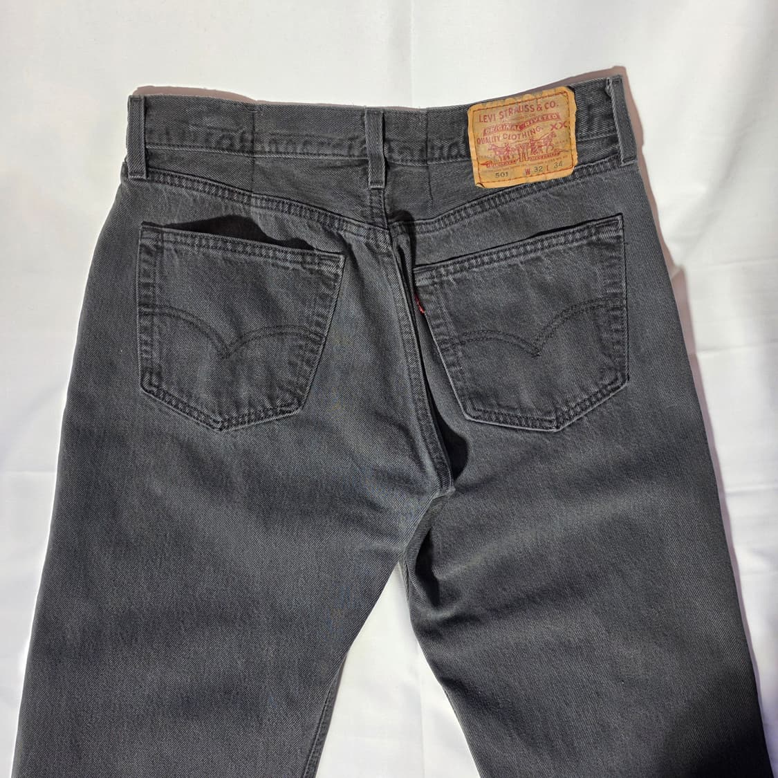 [W32L34]90s 리바이스 USA 501 블랙 데님팬츠 상품이미지8