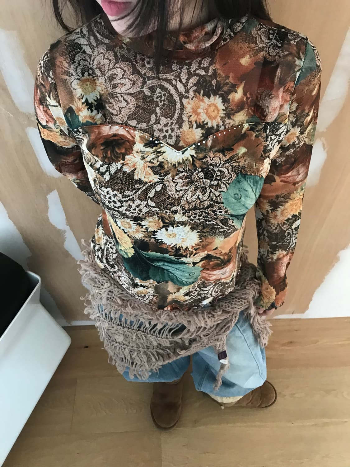 vintage net scarf 상품이미지6