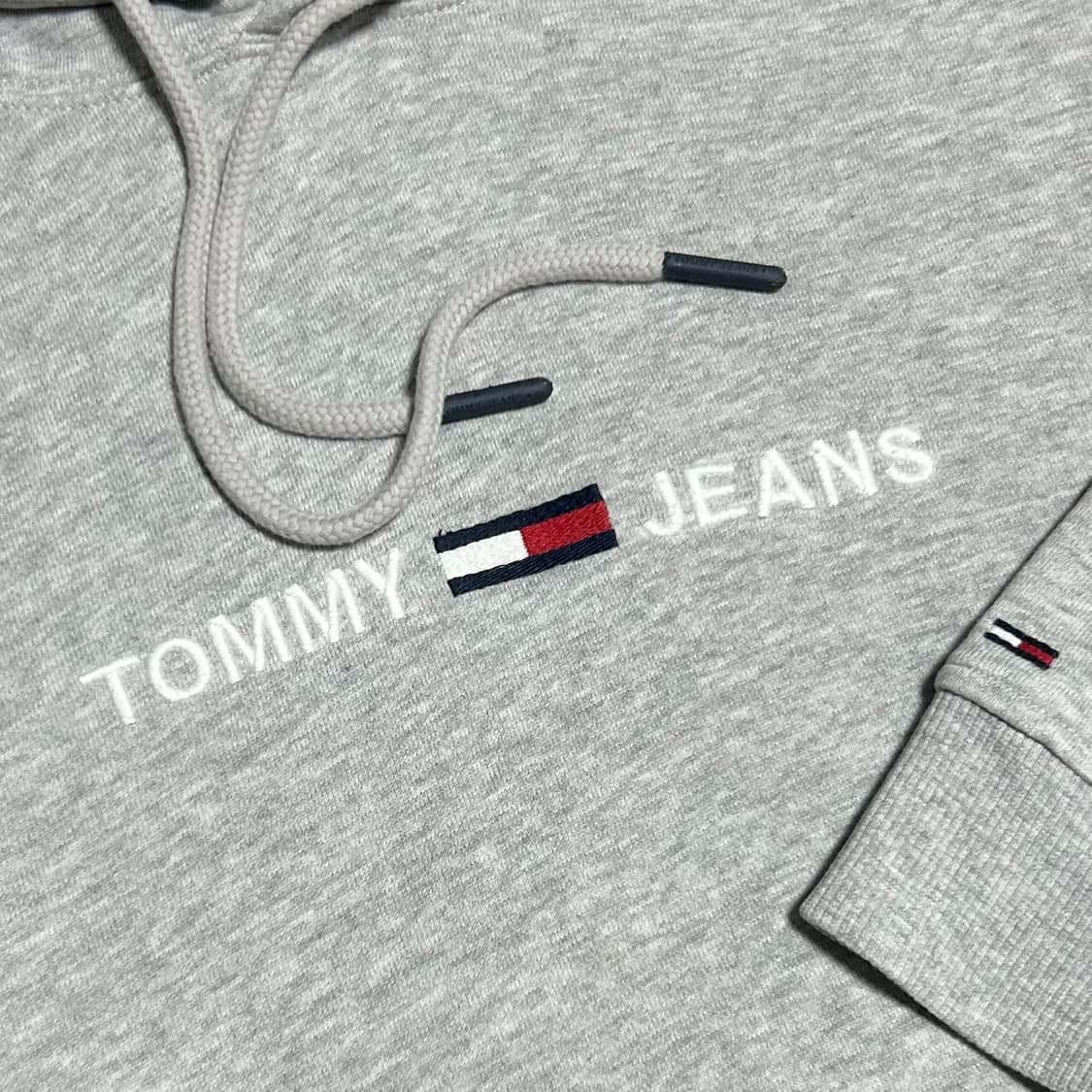 [L] Tommy 타미진스 그레이 베이직 후드티 상품이미지3