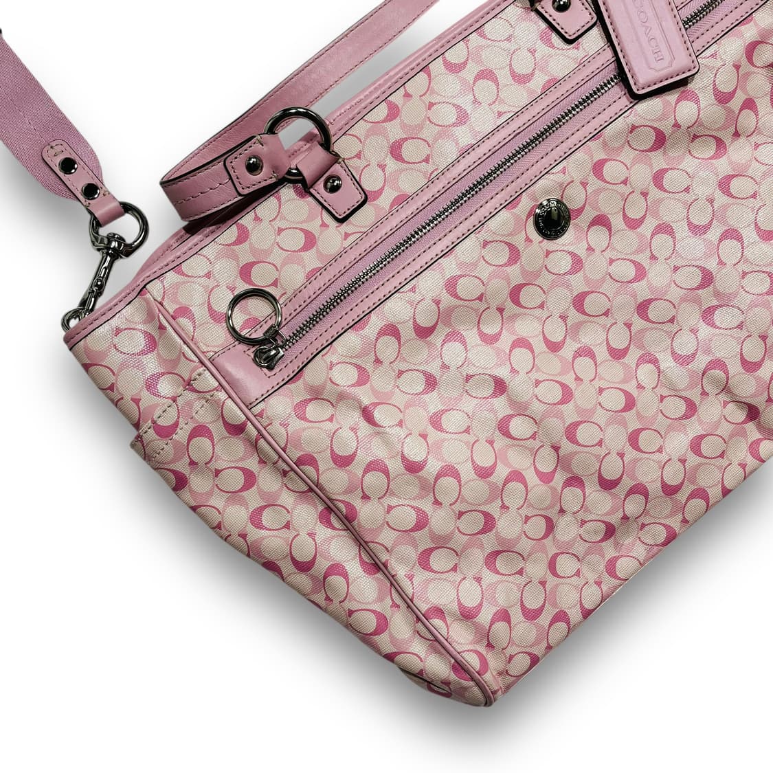 코치 러블리 시그니처 로고 y2k 딸기우유 숄더백/크로스백 상품이미지3