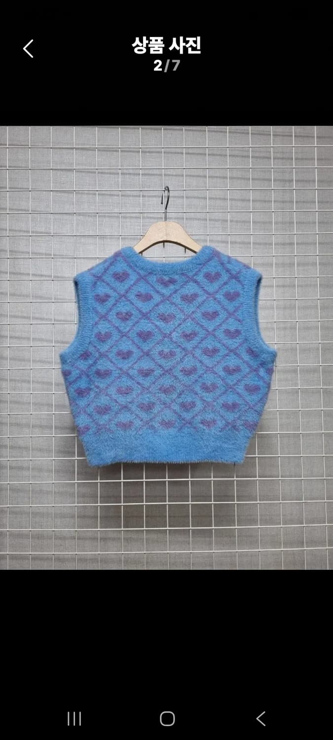 (택포) 더센토르 한지민 하트 니트베스트 니트조끼 상품이미지3