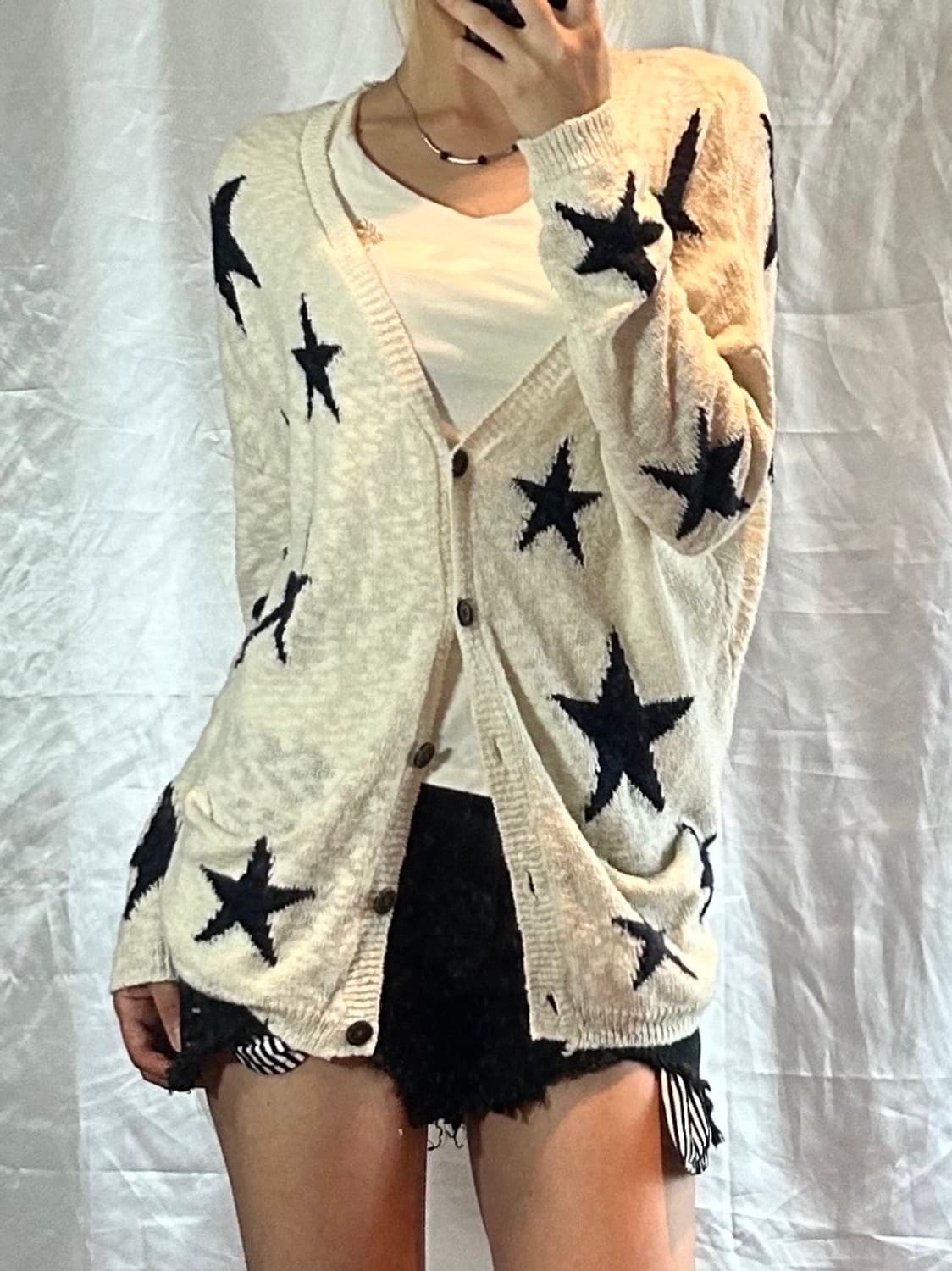 star y2k cardigan 상품이미지1