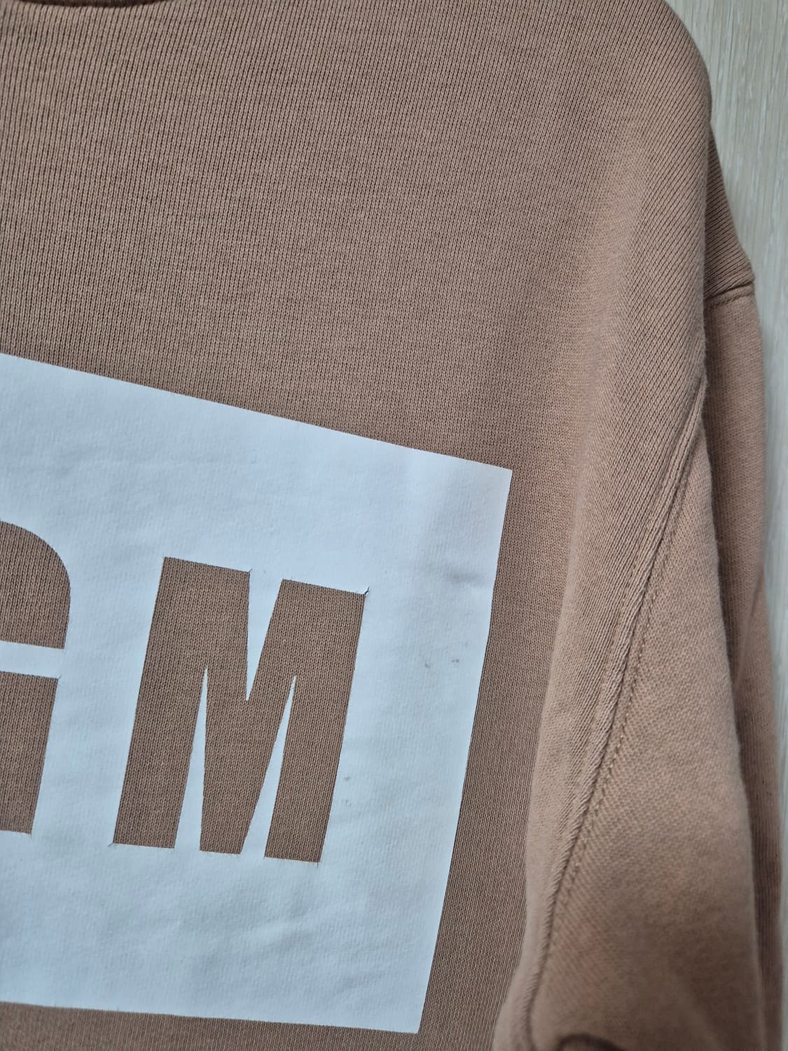 (정품) MSGM 로고 맨투맨 티셔츠 베이지 여성 S 상품이미지8
