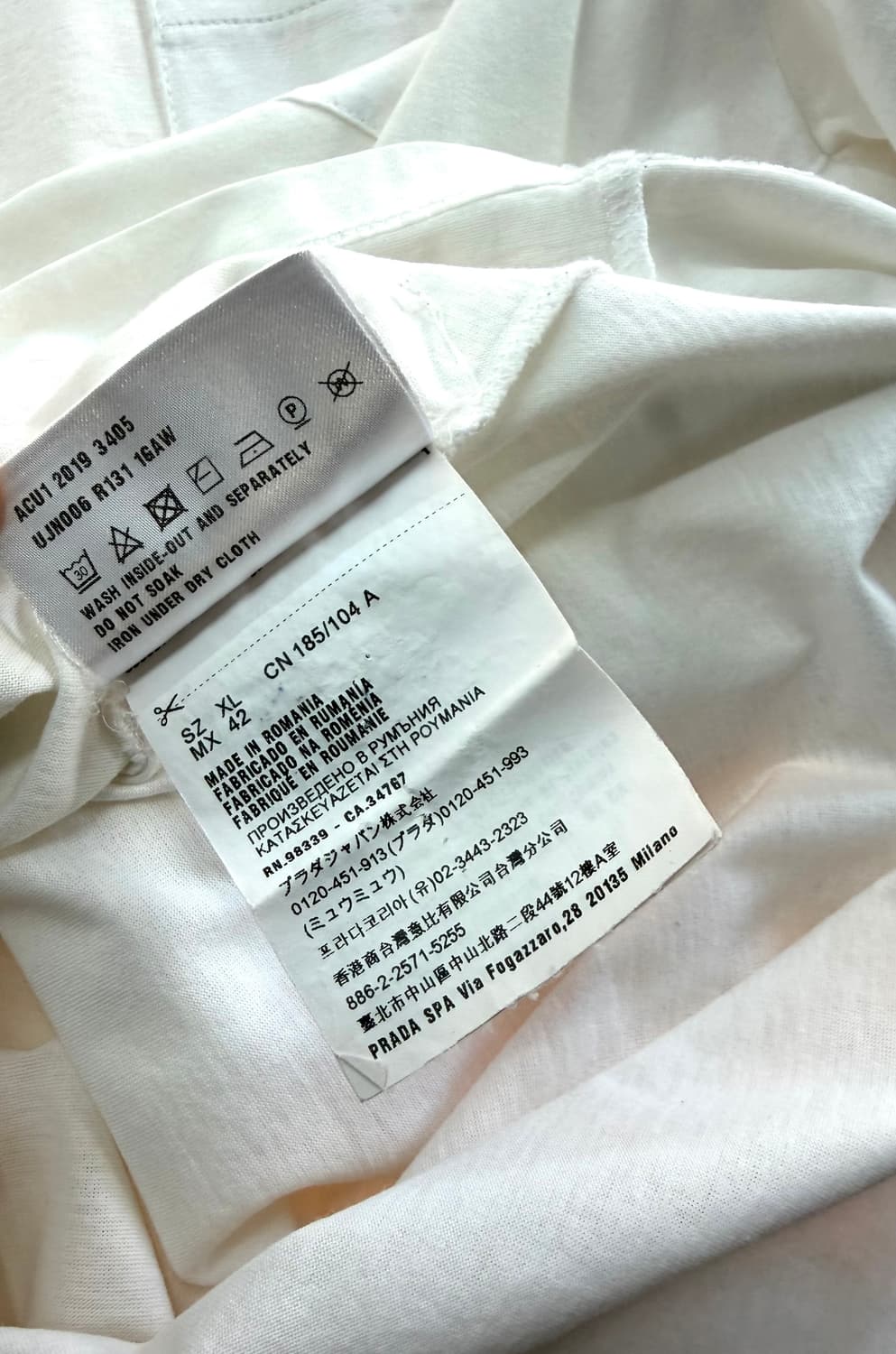 XL/ 프라다 포켓 자수로고 라운드 반팔 상품이미지9
