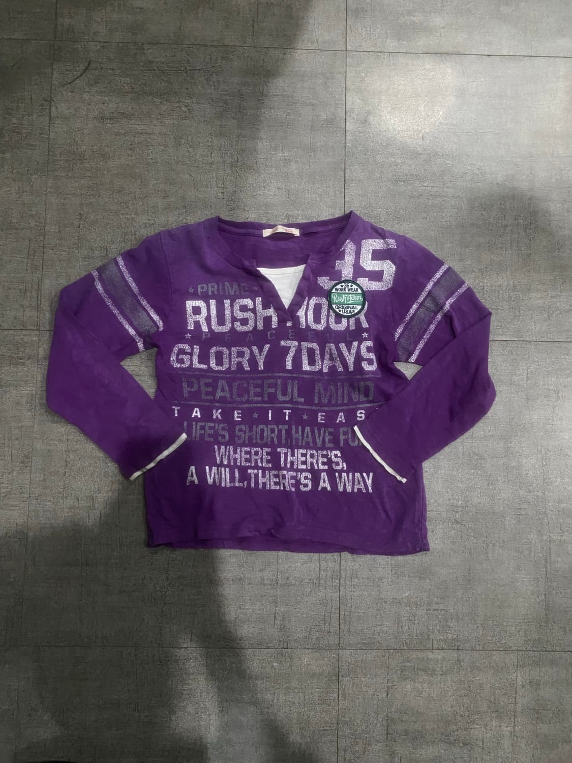 일본빈티지 Rushhour 핀터깔y2k 락펑크긱시크 레터링 긴팔티셔츠 상품이미지1