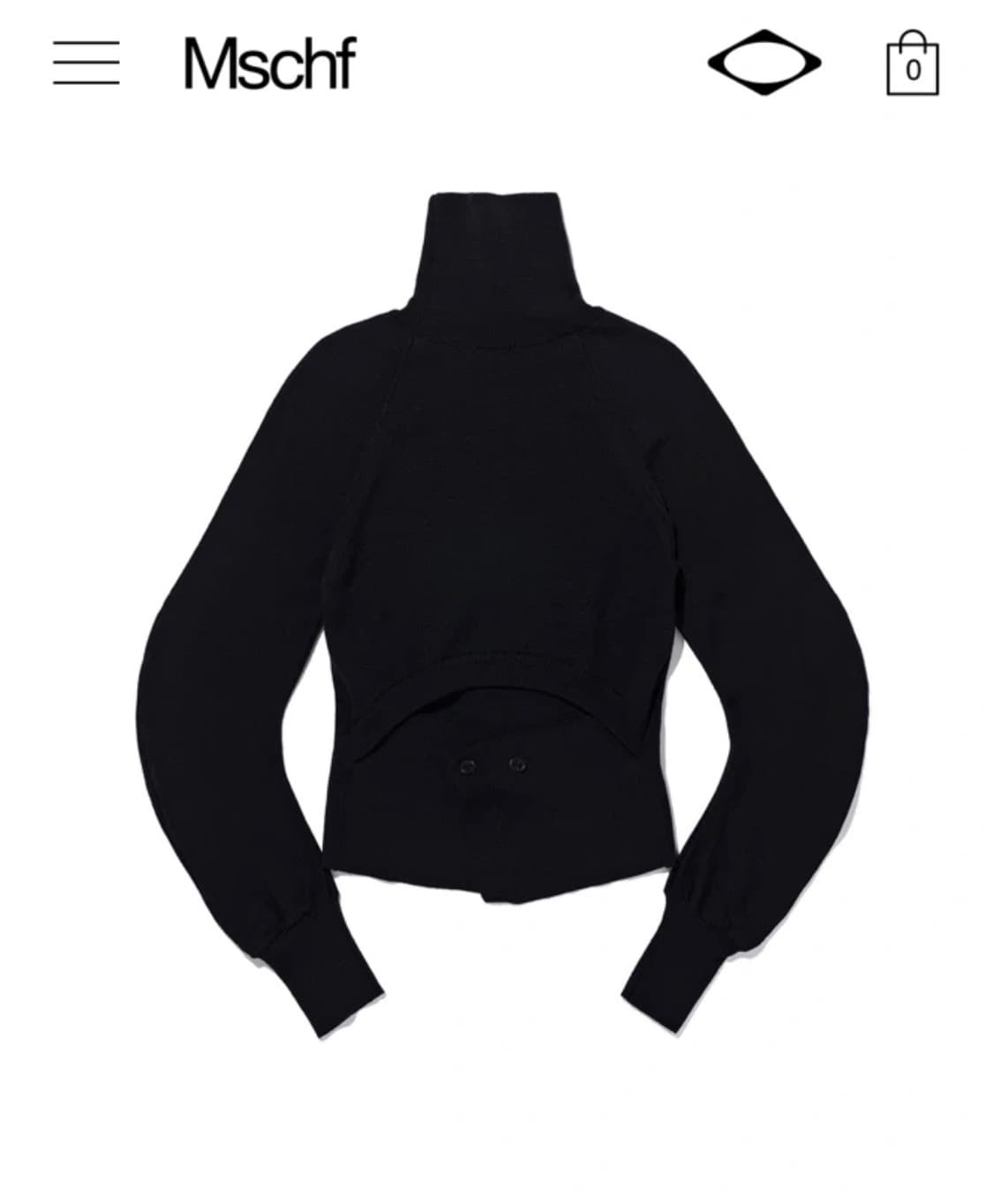 미스치프 25fw CUT OUT BACK TURTLENECK TOP_DE 상품이미지6