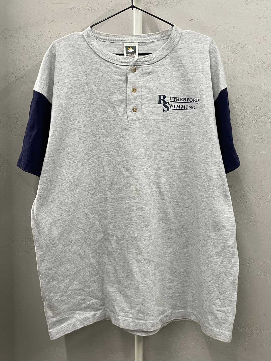 90s USA Cotton Delux 헨리넥 티셔츠 xl 상품이미지2