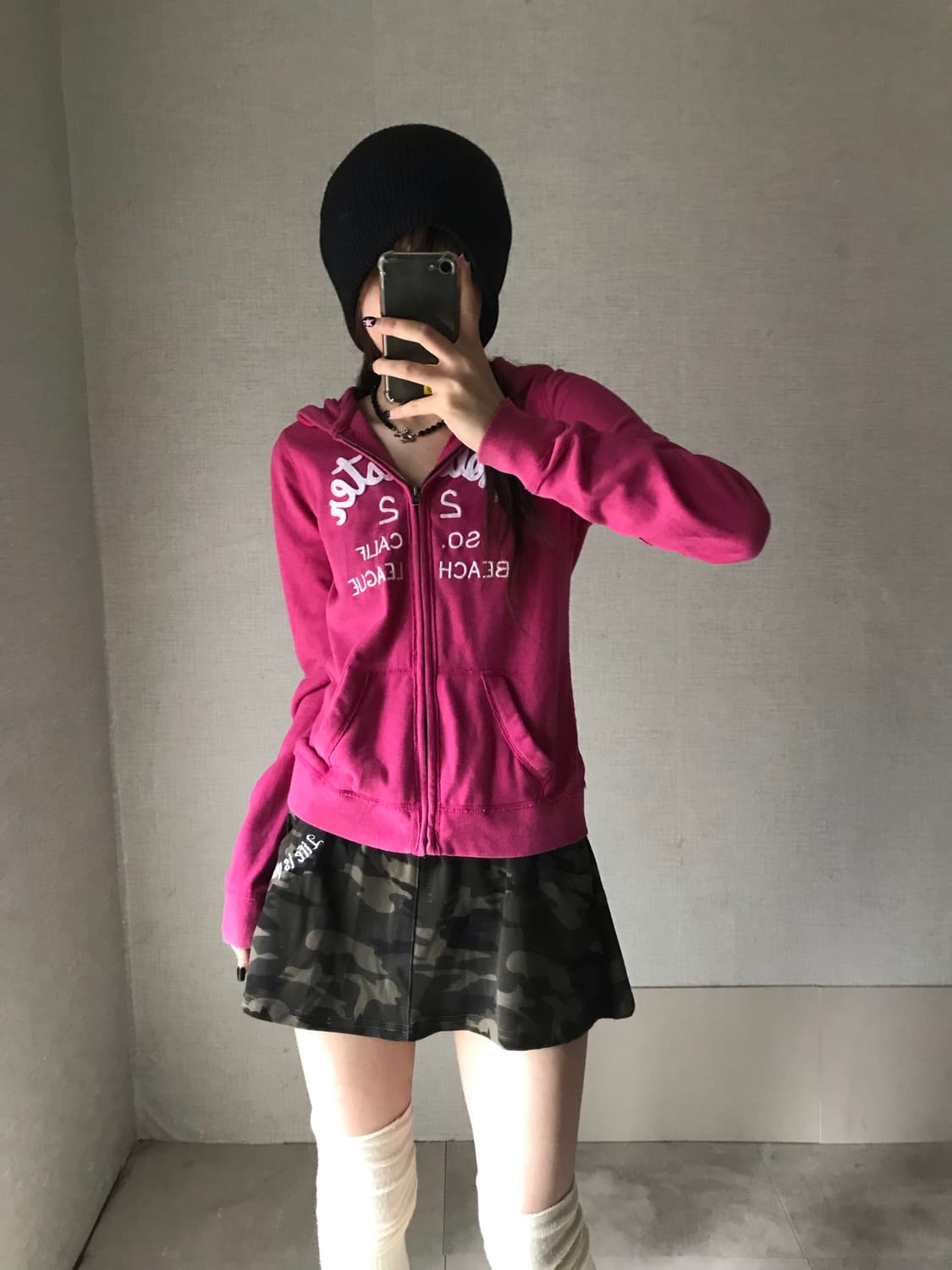 홀리스터 핑크 슬림핏 후드집업 상품이미지5