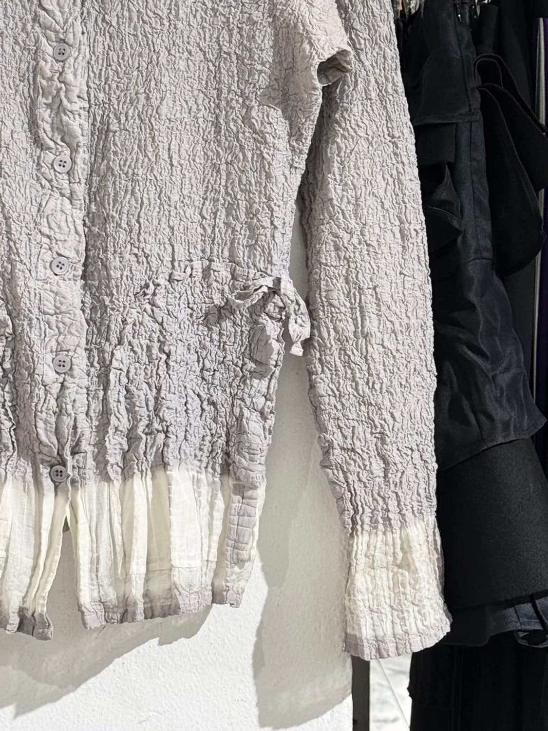 이세이 미야케 미 그레이 셔링 스트링 셔츠 상품이미지5