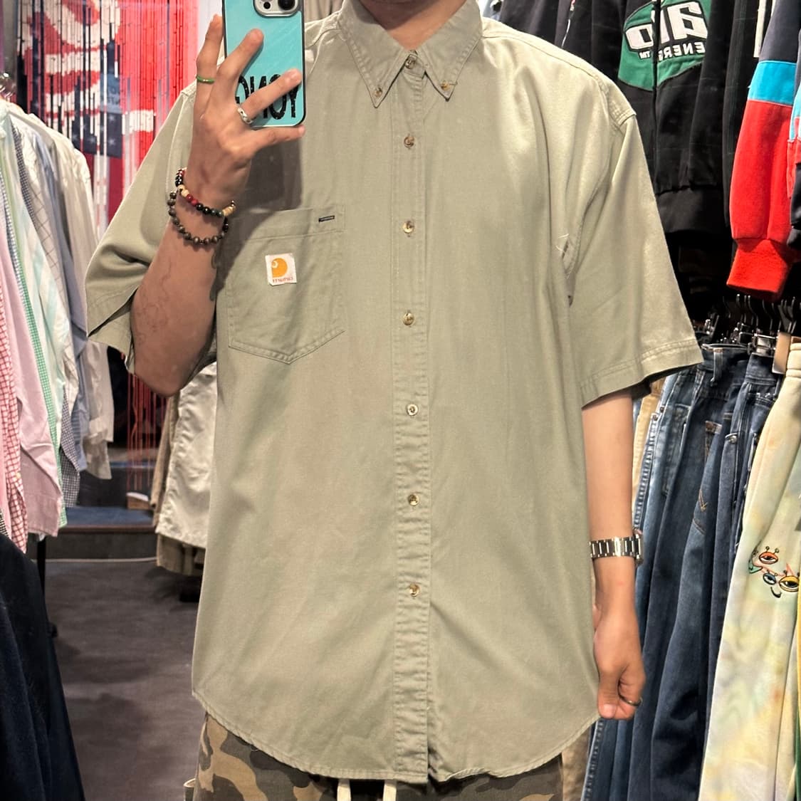 [IM] Carhartt 칼하트 반팔 셔츠 카키 상품이미지7
